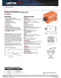TimeDelayRelaysDelayOnBreakRetriggerableK3Series